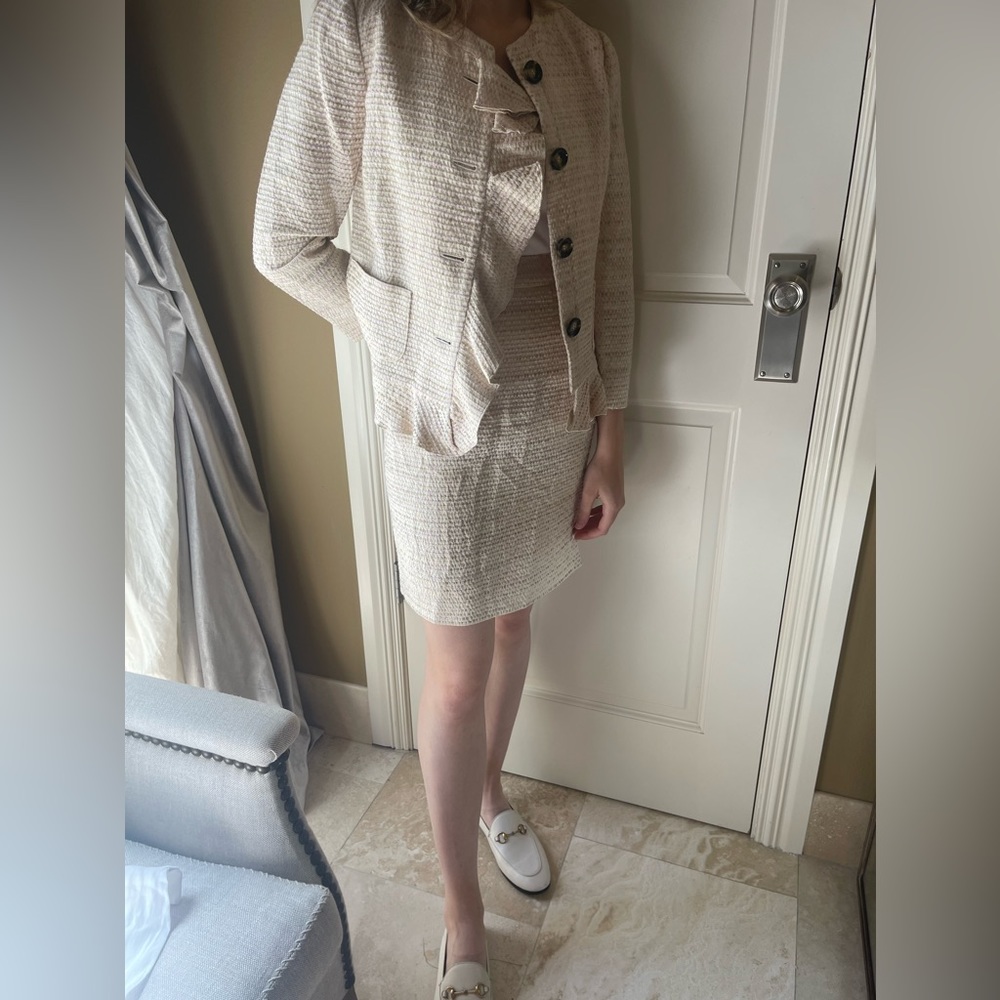 NWOT Red Valentino skirt & blazer set, cream and lilac